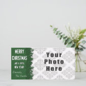 Frohe Weihnachten Grüne Schneeflocke (Stehend Vorderseite)