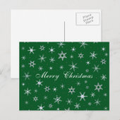 Frohe Weihnachten Grüne Schneeflocken (Vorne/Hinten)
