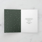 Frohe Weihnachten Grüne Script-Typografie-Stempel (Innenseite)