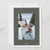 Frohe Weihnachten Grüne Script-Typografie-Stempel (Rückseite)