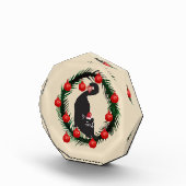 Frohe Weihnachten, Grüne Twigs Cat Fotoblock (Rechts)