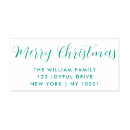 Frohe Weihnachten Grüne Typografie Permastempel