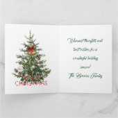 Frohe Weihnachten Grüne Weihnachtskarte 4 Foto Col Karte (Innenseite)