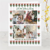 Frohe Weihnachten Grüne Weihnachtskarte 4 Foto Col Karte (Gelbe Blume)