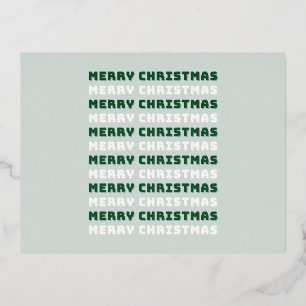 Frohe Weihnachten, grüne Weihnachtskunst, Urlaub Folien Feiertagspostkarte
