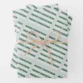 Frohe Weihnachten, grüne Weihnachtskunst, Urlaub Geschenkpapier Set (Beispiel)