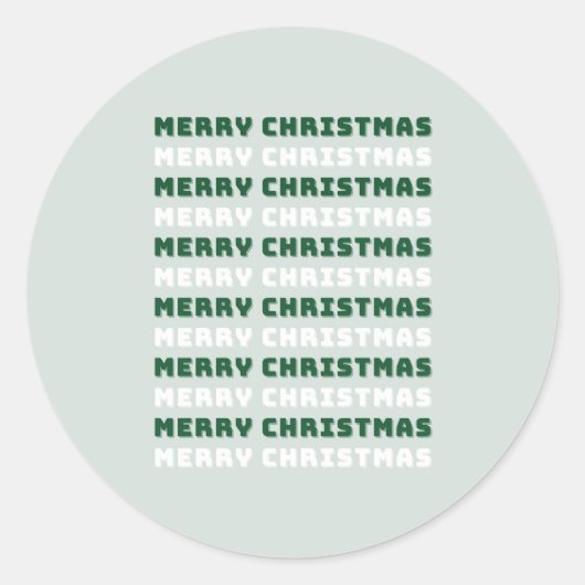 Frohe Weihnachten, grüne Weihnachtskunst, Urlaub Runder Aufkleber (Vorderseite)