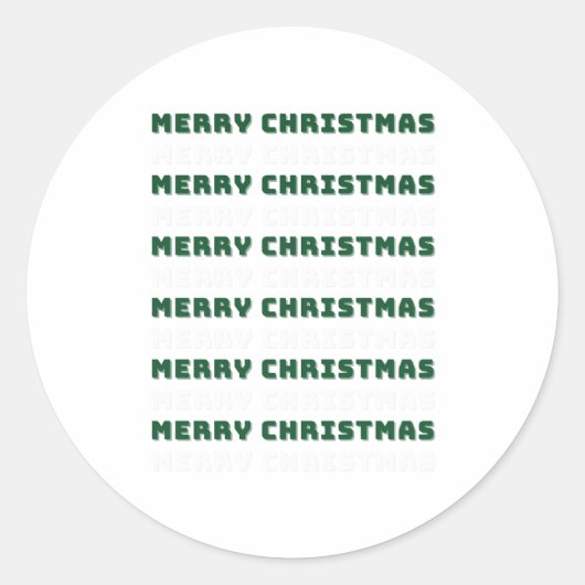 Frohe Weihnachten, grüne Weihnachtskunst, Urlaub Runder Aufkleber (Vorderseite)