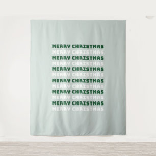 Frohe Weihnachten, grüne Weihnachtskunst, Urlaub Wandteppich