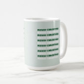 Frohe Weihnachten, grüne Weihnachtskunst, Weihnach Kaffeetasse (VorderseiteRechts)