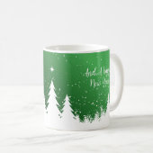 Frohe Weihnachten Grüner Becher Kaffeetasse (VorderseiteRechts)