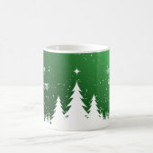 Frohe Weihnachten Grüner Becher Kaffeetasse (Mittel)
