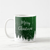 Frohe Weihnachten Grüner Becher Kaffeetasse (Links)