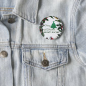 Frohe Weihnachten - grüner Glitzer Button (Beispiel)