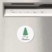 Frohe Weihnachten - grüner Glitzer Magnet (In Situ (Geschirrspüler))