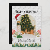 Frohe Weihnachten Grünpflanzen Foliage Bogen Foto  (Vorne/Hinten)