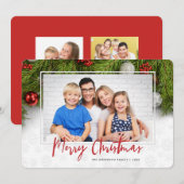 Frohe Weihnachten | Grünpflanzen und Ornamente 3 F (Vorne/Hinten)