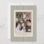 Frohe Weihnachten Grünstreifen Foto Personalisiert (Vorderseite)