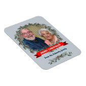 Frohe Weihnachten Gruß Misteloe und Kiefernkranz Magnet (Rechte Seite)