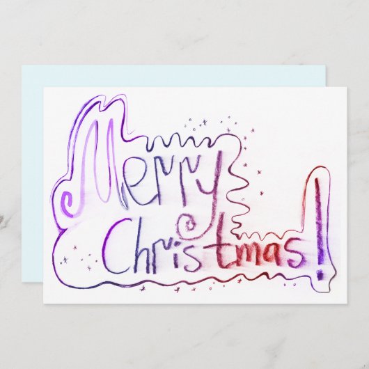 Frohe Weihnachten Gruß pastellfarbenen Handling (Vorne/Hinten)