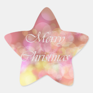 Frohe Weihnachten. Gruß Stern-Aufkleber