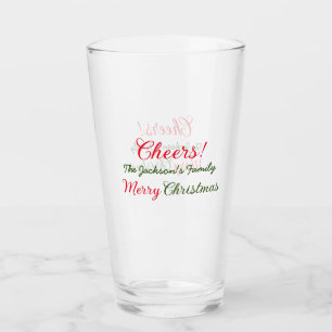 Frohe Weihnachten Grüße Familienname Text Foto hin Glas