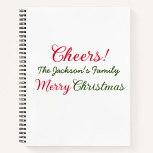 Frohe Weihnachten Grüße Familienname Text Foto hin Notizblock