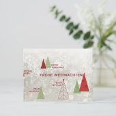 Frohe Weihnachten Grüße Retro Urlaub Postkarte (Stehend Vorderseite)