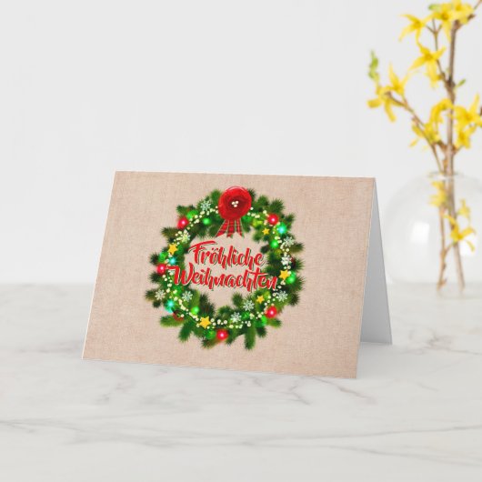 Frohe Weihnachten Grußenkarte Karte (Gelbe Blume)