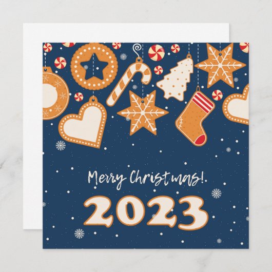 Frohe Weihnachten! Grußkarte Feiertagskarte (Vorne/Hinten)