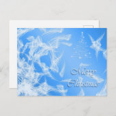 Frohe Weihnachten. Grußkarte. Feiertagspostkarte (Vorne/Hinten)