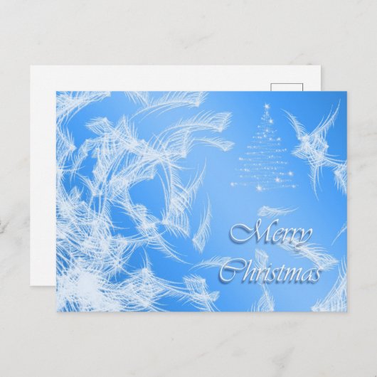 Frohe Weihnachten. Grußkarte. Feiertagspostkarte (Vorne/Hinten)