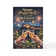 Frohe Weihnachten Guid Hogmanay Edinburgh Karte
