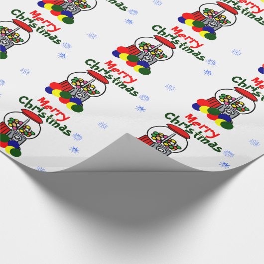 Frohe Weihnachten Gumballs Geschenkpapier (Ecke)