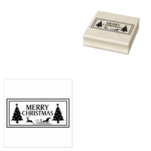 Frohe Weihnachten Gummistempel (Stempel)