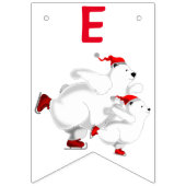 Frohe Weihnachten - Gute Weihnachtsbärenfamilie Wimpelkette (Dritte Fahne)