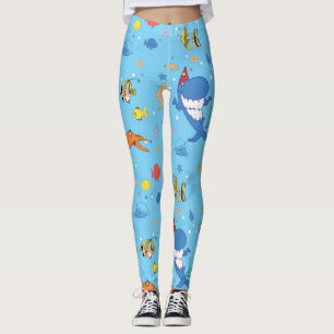 Frohe Weihnachten Hai Leggings