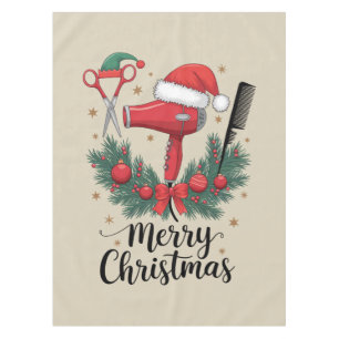 Frohe Weihnachten Hairstylist Friseur Xmas Haare Tischdecke