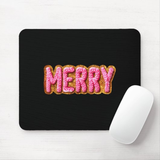 Frohe Weihnachten Häkeln Xmas Pyjama Cozy Holiday Mousepad (Mit Mouse)