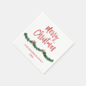 Frohe Weihnachten Hand Schreiben Weihnachten Serviette (Ecke)