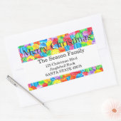 Frohe Weihnachten handgemalt Aquarellkleber Rechteckiger Aufkleber (Umschlag)