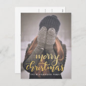 Frohe Weihnachten handgeschriebene Imitate Gold Sc (Vorne/Hinten)
