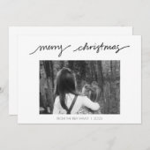 Frohe Weihnachten - Handgeschriebene Minimalistisc Einladung (Vorne/Hinten)