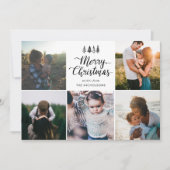 Frohe Weihnachten handgeschriebene Script Foto Col Einladung (Vorderseite)