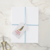 Frohe Weihnachten handgeschriebene Skripte festlic Geschenkanhänger (Mit Garn)