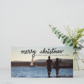 Frohe Weihnachten handgeschriebene Skripte Urlaub (Stehend Vorderseite)