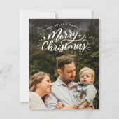 Frohe Weihnachten handgeschriebenes Foto (Vorderseite)