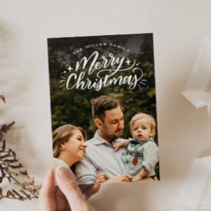 Frohe Weihnachten handgeschriebenes Foto