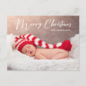 Frohe Weihnachten handgeschriebenes Script Foto Ho (Vorderseite)