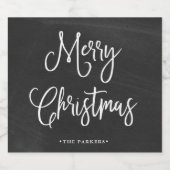 Frohe Weihnachten | Handgeschriebenes Skript auf C Bierflaschenetikett (Einzelnes Label)